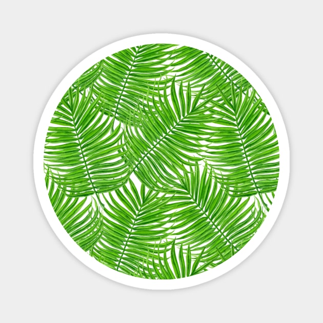 Palm leaves watercolor II Magnet by katerinamk